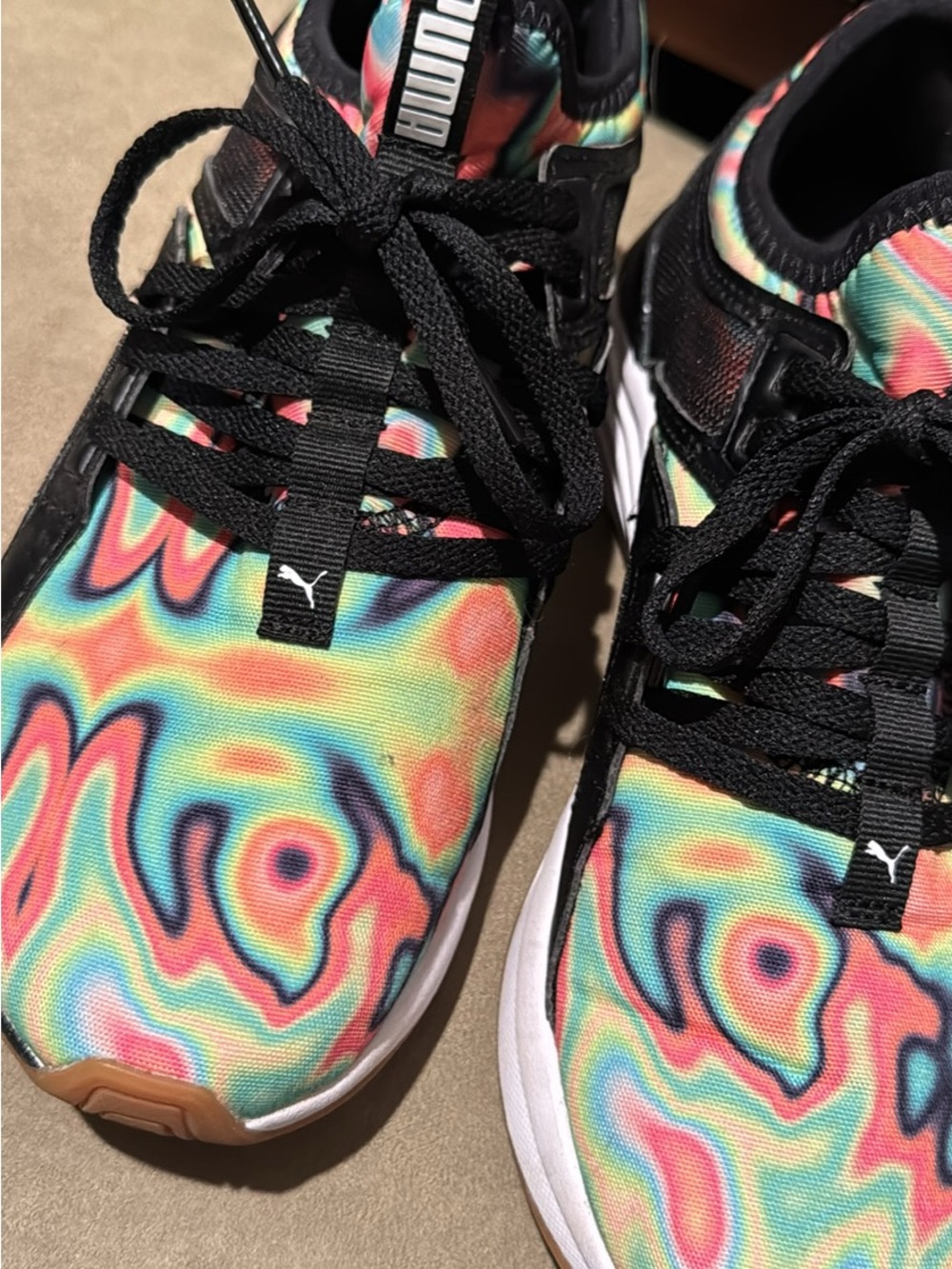Puma Multicolor Tie-Dye Lace-Up Sneakers